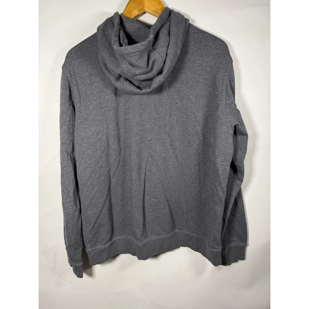 Nike Mens Full Zip Hoodie‎ Gray Fleece Embroidered Swoosh XL Charcoal Heather